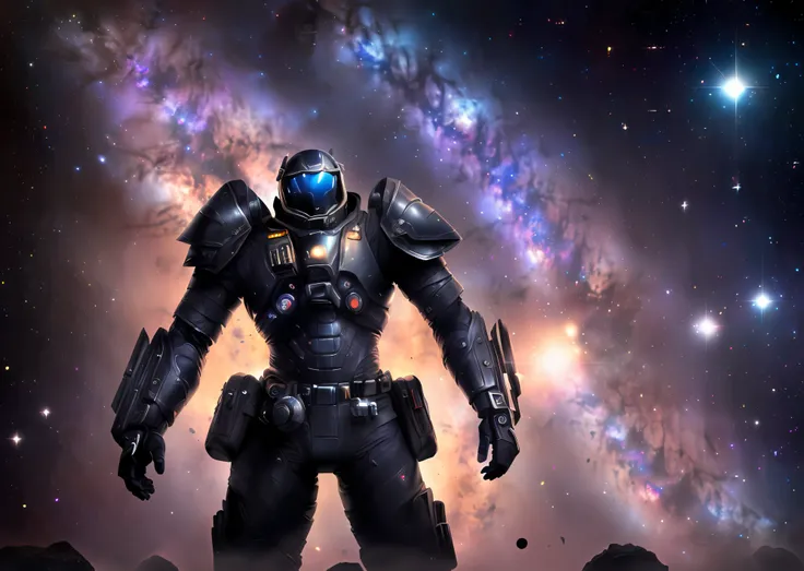 masterpiece, sharp, ultra detailed, 8k,cyber space soldier, armored,milkyway background, rococo armor,((soft dimmed light)), angle view, best quality, dimmed, (high detailed background:1.2),(high detailed character:1.2),1 girl,8k uhd, dslr, soft lighting,...