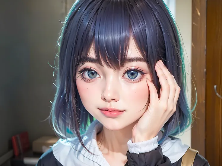 Best Quality, Ultra High Definition, (Photorealistic:1.4), Masterpiece, BSET Quality, Real, 1girl, (PureErosFace_V1:0.7), (8K, Best Quality), Cute Girl