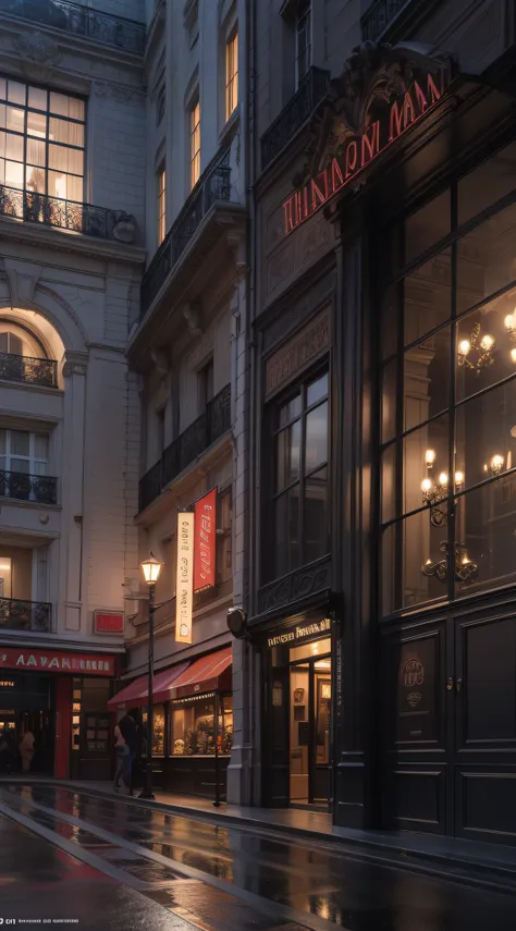 style fusion, ornate, club, furry, landscape, textured, motion blur, gameart, charcoal colors, haussmann paris, lantern lighting...