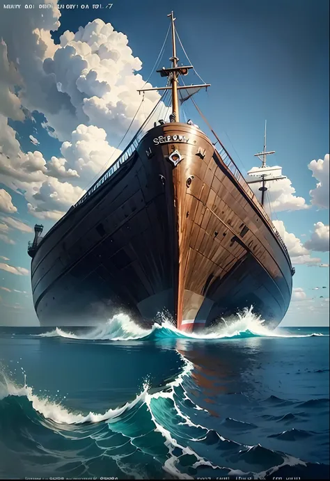 A giant ship in the form of a sea surface