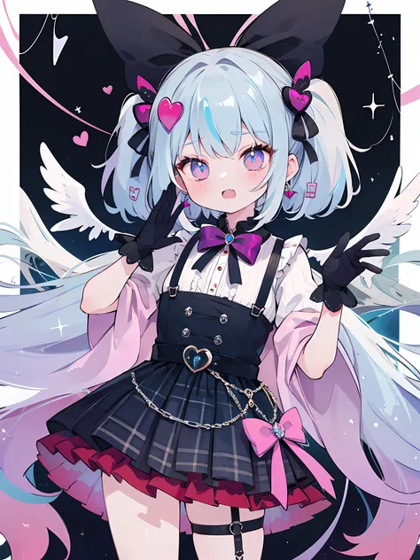 vampire,fang,Plaid dress,Bow,Lolita stylish,Lolita style,Anime girl role play,Lori,cuddly, Angelic beauty, Lori, Portrait of Lolita girl, Purple lattice, y 2 k ,Y2K,Emo style,non-mainstream,Red checkered,Mines are girls,Harajuku style,Exaggerated dressing,...