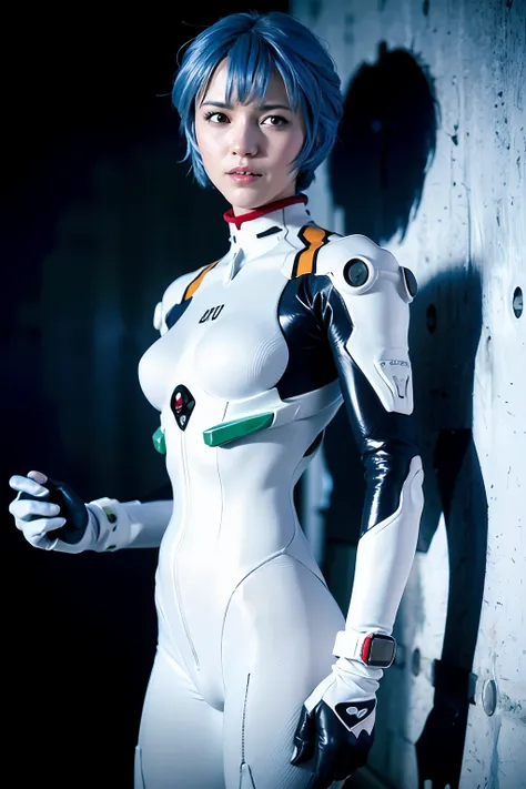 (8k, best quality, masterpiece:1.2), (realistic, photo-realistic:1.37), ultra-detailed, 1girl, ayanamirei, eva00plugsuit, lookin...