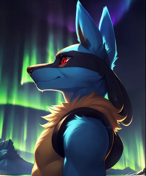 uploaded on e621, ((by agnes cecile, by meesh, by mystikfox61, by ando fuchs)),
solo girly ((lucario)) with ((blue body)) and ((...