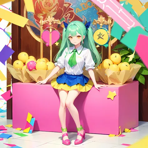 7th_anime_v3_A-fp16 / kl-f8-anime2 / DPM++ 2M Karras / 15 steps / 512x768
Prompt: a cute girl, white shirt with green tie, red shoes, blue hair, yellow eyes, pink skirt
Negative Prompt: (low quality, worst quality:1.4), nsfw
Target tokens: white, green, re...