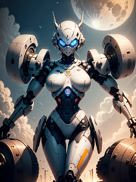 marine space, martelo 40,000, mundo em guerra, linda mulher cyberpunk com armadura mecha master chef halo muito detalhado, mecha...