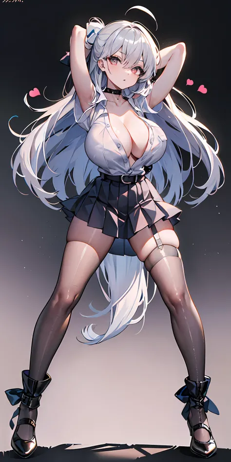 (Full body:1.2),(arms behind head:1.5),(opened legs:1.2),Cinematic lighting,look viewer,(Shiny skin:1.2),Shiny pantyhose,Beautiful face, Highly detailed,officlal art, Extremely detailed CG unity 8k wallpaper,Best quality,((Masterpiece)),(Detailed eyes1.2),...