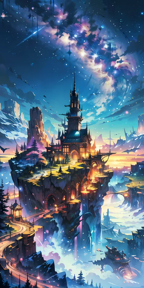 ridiculous resolution, high resolution, (masterpiece:1.4), super detailed, sparkle star landscape,