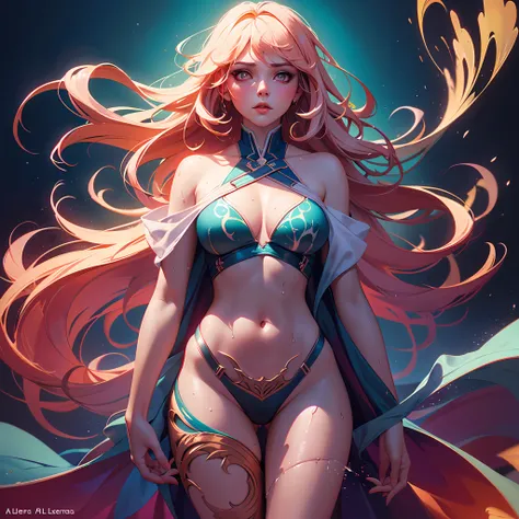 full length body shot,(((ultra warm bright pastel colors))), orange pink white colors, sharp focus, ultra high contrast, lut, ultra insane high resolution intricate textures, texture indentation, there is a gorgeous girl standing on sand wind in the hair, ...