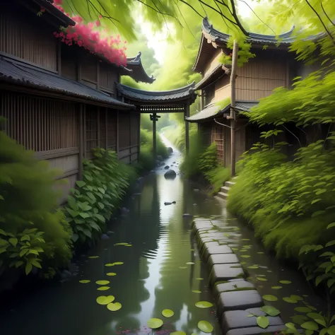 Stroll along the stone paths of the ancient town,Its like going back in time。The old building still stands,It reveals the vicissitudes of the years and the thick sense of history。The sound of running water is heard in my ears,The stream gurgles under the s...