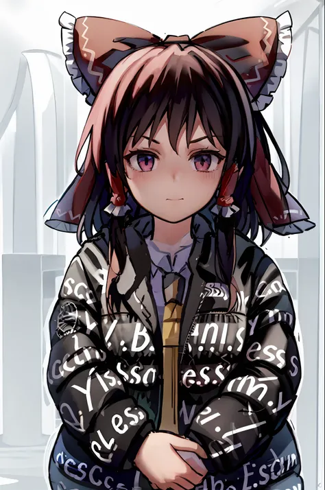 akurei reimu
1girl, hair bow,ascot,hair tubes,miko,detached sleeves dripjacket own hands together