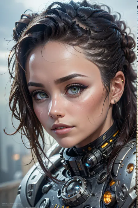 Un hermoso astronauta cyborg Marte, Mujer latina, piernas largas, sci fi, longitud total, ojos detallados, Cara hiperdetallada, complejo, simetrical face, sharp-focus, Perfecto, modelo, primer plano, texturado, looking into the camera,sci fi, claroscuro, ...