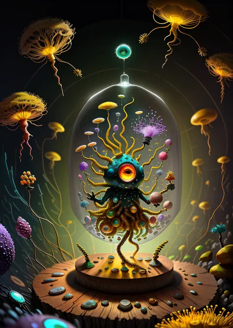 elfin protozoa, surreal, dandelionwanderer, agate geodes, by dan mumford, , dr. seuss, wlop, , dandelionseer, flowervirus, big e...