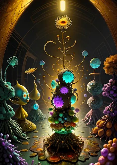 elfin protozoa, surreal, dandelionwanderer, agate geodes, by dan mumford, , dr. seuss, wlop, , dandelionseer, flowervirus, big e...