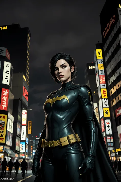 (obra-prima, melhor qualidade), 1girl, solo, cassandra cain, batgirl terno, cabelo preto, olhos castanhos,
akihabara, dos mortos...