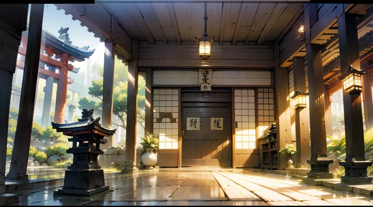 Japanese anime scene design,Ancient shrines,abundant detail,Ancient Japanese Showa style,Quiet and elegant atmosphere,Delicate and soft painting style,Cinematic lighting effects,HD picture quality,abundant detail,32K,Very perfect and unified 8K HD wallpape...