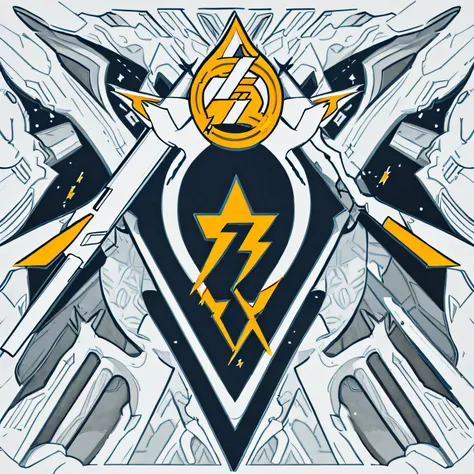 Lightning bolt logo,logotype,O logo,Emblem,symetrical,complementation,Baixo,Simple,Flattening,simplistic,succinct