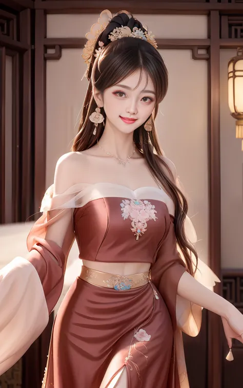 Ancient wind,high detailes,8K分辨率,The ultra-great resolution,The best picture quality beautiful girl,Peerless beauty,Extremely beautiful(,(Chinese style ancient style black flowing hair with exquisite buns)Hair bangs,(Long flowing hair,With a bun:1.3)),Exqu...