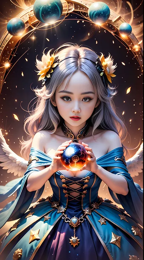 hi,ela!Please create a creature of light,beautiful angel,Magical Spirit of Light。Explore your creativity,Depicting this mysterious and fictional creature。using vibrant colors、Unique shapes and interesting textures,Make your images unique and engaging。Im gl...