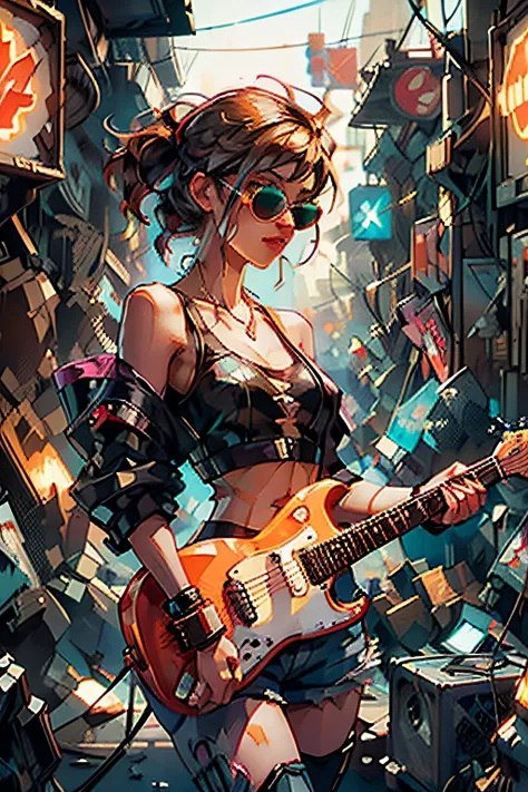 shui001,
(photorealistic:1.4), official art, unity 8k wallpaper, ultra detailed,exquisitely detailed skin,(cinematic angle)(film grain:1.2)cinematic lighting,beautiful and aesthetic,dynamic lighting, masterpiece, best quality, glowing skin,cyberpunk, mecha...