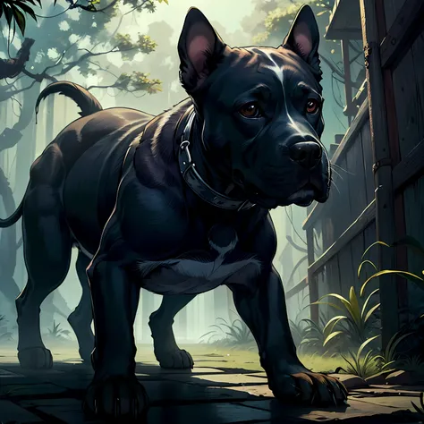 (Masterpiece, melhor qualidade), 1 cachorro pitbull, , olhos fechados, parte superior do corpo, Espirrar, abstrair, preto e branco, --auto