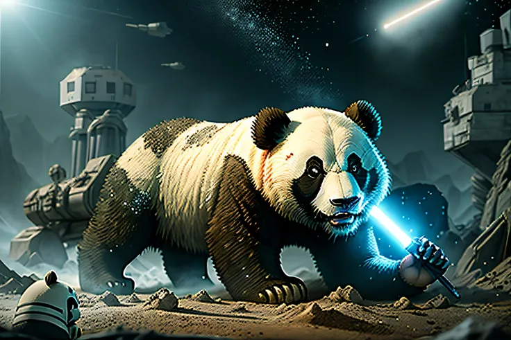 giant panda. cinematic star wars