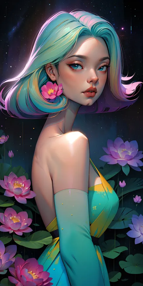 peony/lotus/cornflower/wheat/mallow/ chamomile/poppy/Wildflowers,professional,abstract beauty,approaching perfection,Dynamic,Highly detailed,digitally painted,Artstation,Concept art,Smooth,sharp-focus,an illustration,Artists: by Carne Griffiths, Wadim Kash...