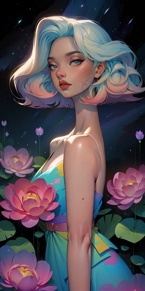 peony/lotus/cornflower/wheat/mallow/ chamomile/poppy/Wildflowers,professional,abstract beauty,approaching perfection,Dynamic,Highly detailed,digitally painted,Artstation,Concept art,Smooth,sharp-focus,an illustration,Artists: by Carne Griffiths, Wadim Kash...