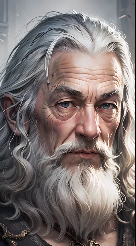 gandalf, wise, wizard, high contrast, (natural skin texture, hyperrealism, soft light, sharp),