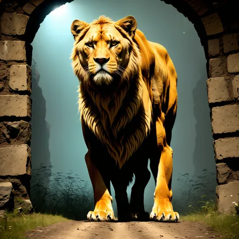 (extremamente detalhado CG unidade de papel de parede 8k, obra-prima, melhor qualidade, ultra-detalhado, alta resolução), (best ilumination, melhor sombra, um extremamente delicado e bonito), dinamic angle, flutuante, high saturated, 

[Foto lion, detalhad...