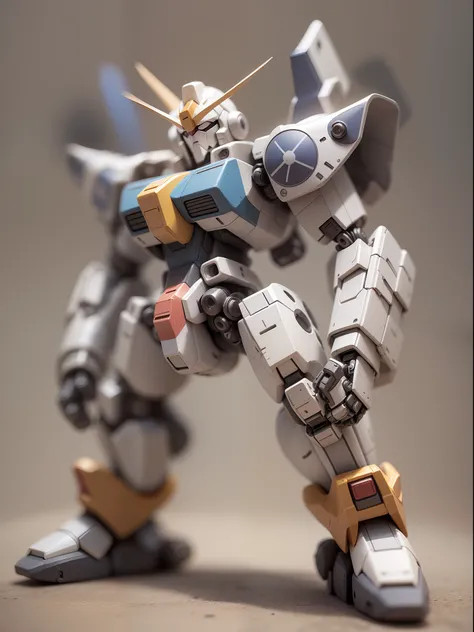 (A mechanical:Up:1.331),(1 Gundam Mechanic),(handheld weapon),Cute style,Small Man,large head,(Hot Wheels:1.331),a 3D render,((Q version)),Pokémon style,Machine style,Cinematic texture,Figures,Pokémon,cinematiclight,Heavy robotic arm,mechanical mecha,mecha...