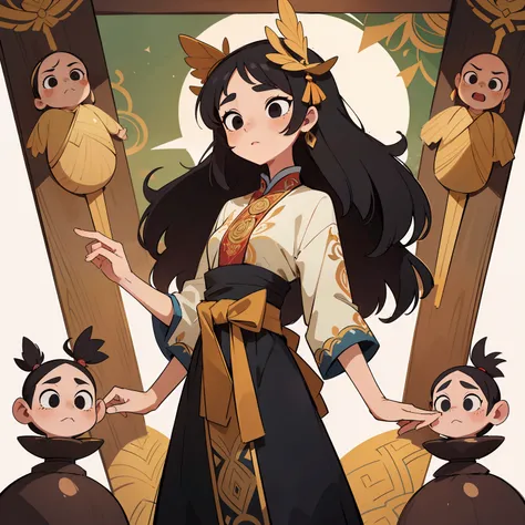 Roro Jonggrang is a legendary figure from Javanese folklore who is renowned for her exceptional beauty. According to tradition, she is said to have possessed a fair complexion, long dark hair, and enchanting black eyes. She is often depicted wearing tradit...
