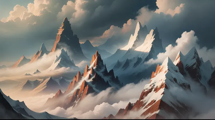 masterpiece, extremely detailed CG unity 8k wallpaper, scenery, outdoors, sky, day, no humans, mountain, landscape, water, (tree:1.2), blue sky, waterfall, cliff, nature, Mountain mist, (sunset:1.2), stone bridge on the hill, lake, river, award winning pho...