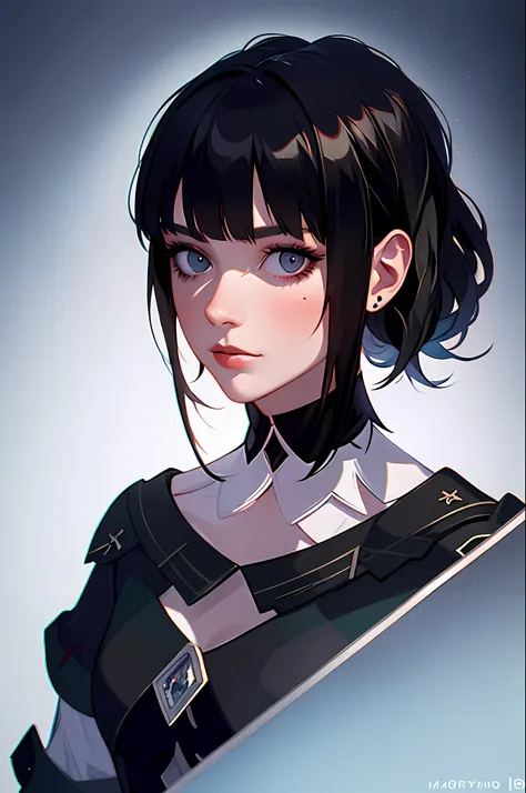 highly detailed, high quality, masterpiece, beautiful, katheryne, 1girl, solo, glitching, glitch, black hair, bangs