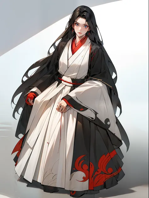 （nohumans：1.8）， a masterpiece of， ultimate，（ancient night gown），（assassin clothes，red strappy sleeves，black hanfu，phnom penh emb...