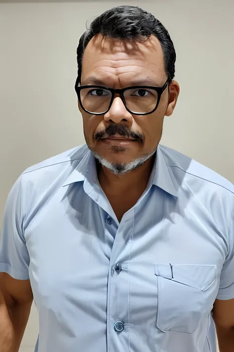 guttonerdreliberate1, retrato frontal de um homem de 48 anos, graves, bespectacled, com (((barba comprida))), olhos brilhantes c...