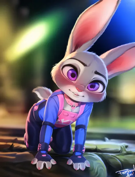 (uploaded on e621,8k, raw photo,high resolution,high quality), ((masterpiece)), female, ((slim judy hopps)), (wear adorable shir...