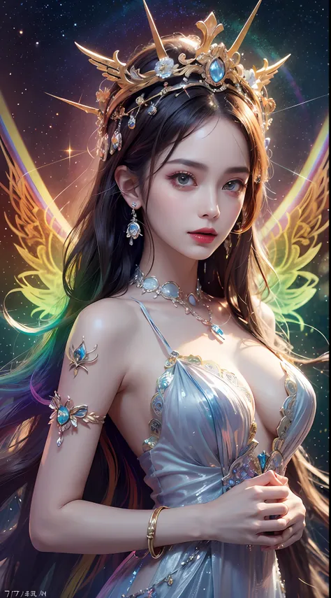 1 27-year-old girl, 1 athena goddess from the future, 12 zodiac goddess pink purple, athena goddess face sexy thin yellow nightgown, long thin nightgown 12 zodiac many limbs sexy black lace detail, mythical goddess of the athena from the future, zodiac ♏, ...