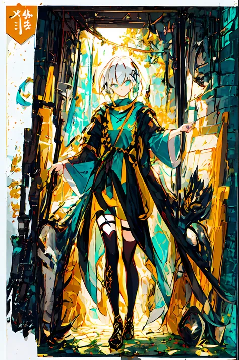 巨作,best quality,highly-detailing,{1boys},art book,light,huge_filesize,colorful,leggings,ankle_lace-up,yellow eyes,green eyes,cry...