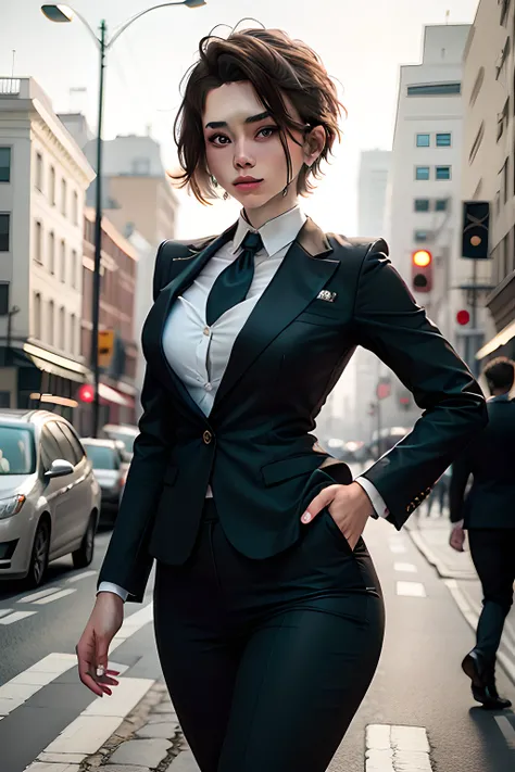 Tomboy Short hair Business Suit