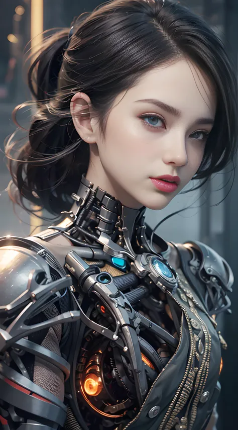 1mechanical girl,((ultra realistic details)), portrait, global illumination, shadows, octane render, 8k, ultra sharp,metal,intri...