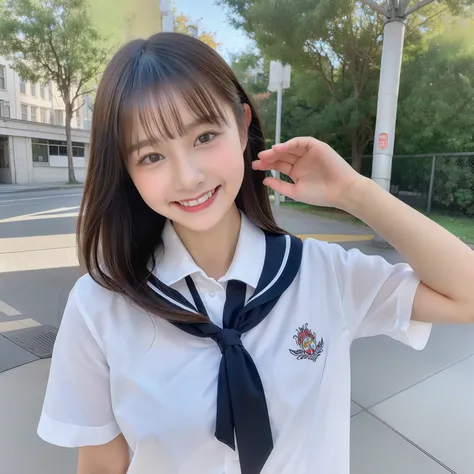 独奏　女の子1人　(８ｋ　ｕｈｄ　raw photography、beste-qualit、​masterpiece:1.45) (raw photo:1.2), (photorealisitc)　realistically school uniform ...