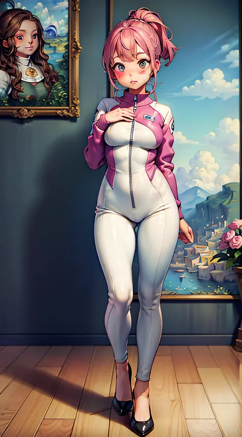 1girl, ((masterpiece, best quality:1.2)), (masterpiece:1.6), reverse bunny suit, best anatomy, unique, bubblegum, plushies, colo...