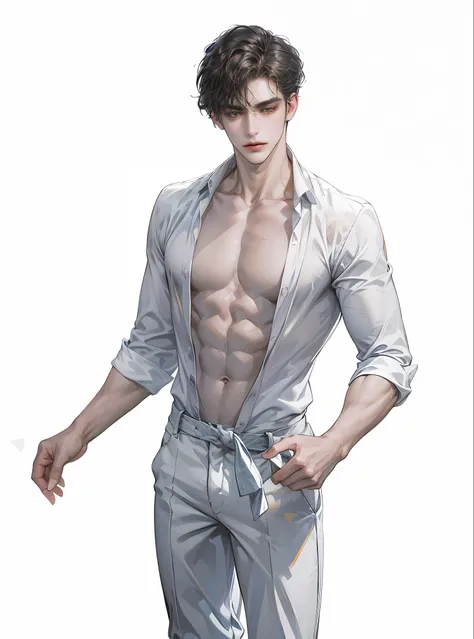 (absurdres, highres, ultra detailed, realistic, ), 1 male, solo, adult, mature, lean, handsome prince, handsome, very short hair...