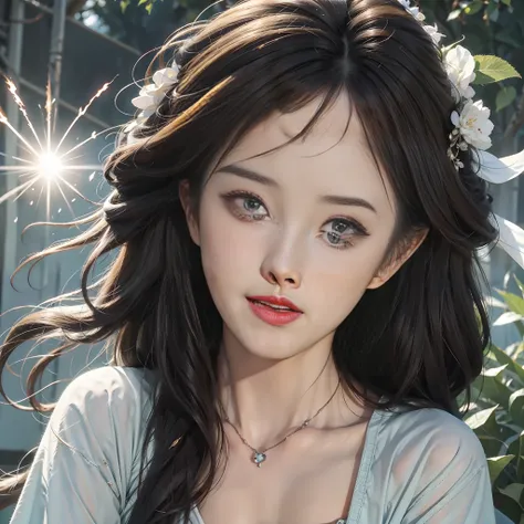 (RAW photo, Best quality), (Realistic, photo-realistic:1.3), Best quality, Highly detailed, 巨作, Ultra-detailed, illustration, 1girll, Upper body body_Body, No hand movement，Dynamic Angle, world mastery theater, ,Best quality, extremely detailed CG unity 8k...