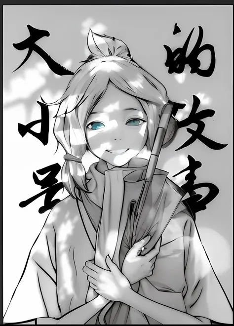 "(Simple comic book style+Light meets fandom) The most beautiful illustration A little boy holding an umbrella(Two blue eyes:1.2+Black and white eyes:0.9),Lovely smile,(Simple coloring+anime shadows:1.1)。"