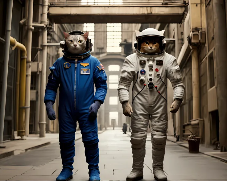 by wesanderson  an ancient anthropomorphic cat astronaut using an ancient space suit armor, photography, beautiful, bokeh temple...