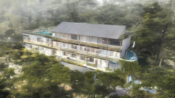 Reconstruction of the modern architectural exterior,Showcasing luxury。Generous and exquisite,The shape is simple and smooth;(Outdoor swimming pool)Equipped with sun blocking,The water in the pool is crystal clear;The pool is framed by glass