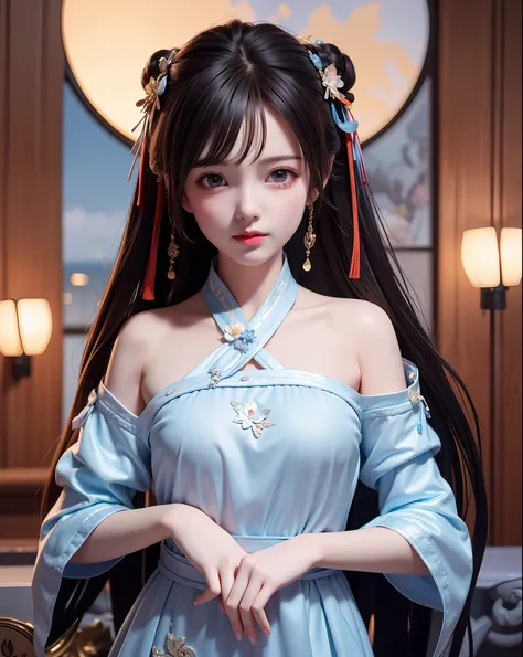 (8k, RAW photo:1.2), best quality, ultra high res,dramatic angle,(fluttered detailed color splashs), (illustration),(((1 girl))),(long hair),(rain:0.9), (头饰:1.4),少女身边有一座古宫,汉服,(重点),彩色水墨画,(泼彩),泼彩,(((colorful))),(素描:0.8) , Masterpiece, best quality, beautiful...