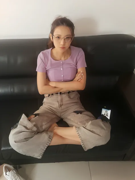 Greedy woman sitting on sofa，arms folded, Sitting on the sofa, sitting in the couch, 2 7 years old, 2 8 years old, 2 9 years old, sitting in the couch, sitting in the couch, from china, full-body xianxia, sitting in the couch, 2 4 years old, 2 3 years old, 2 2 years old --auto