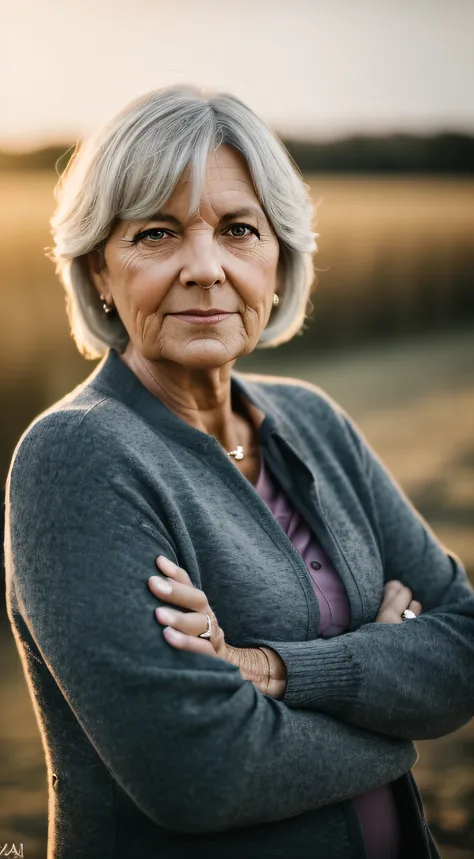 photograph, portrait of middle-aged woman, realistic, natural light, muted colors, soft light, iso 400 --auto